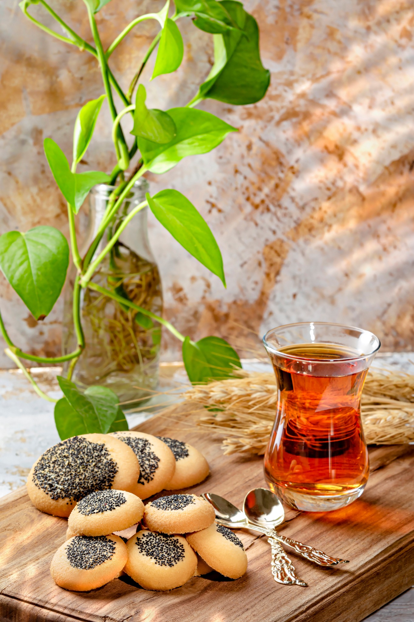 نان برنجی و چای